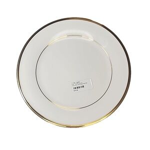 NEW Lenox Dimensions II‎ Eternal White Salad Dessert Plate USA Disc Gold 8.25"